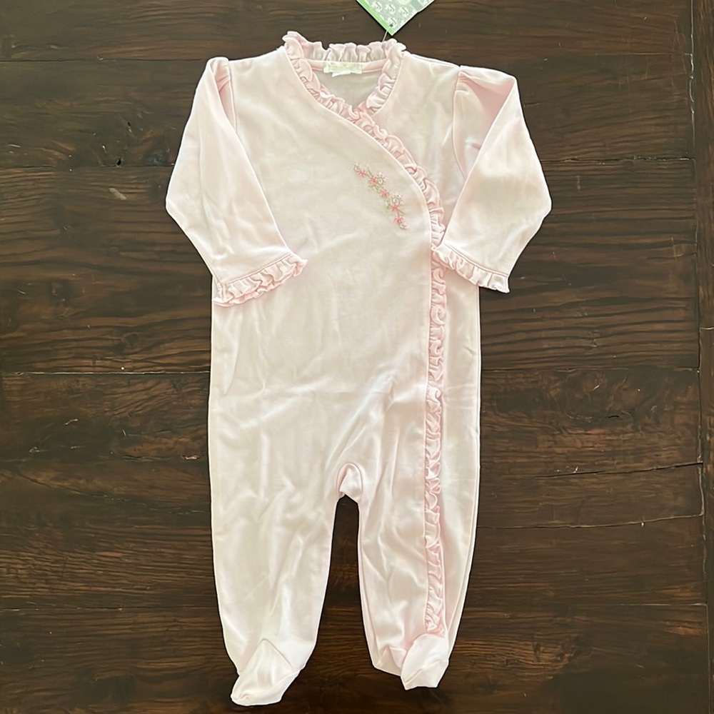 NWT Kissy Kissy Pink Ruffle Footie 6-9m